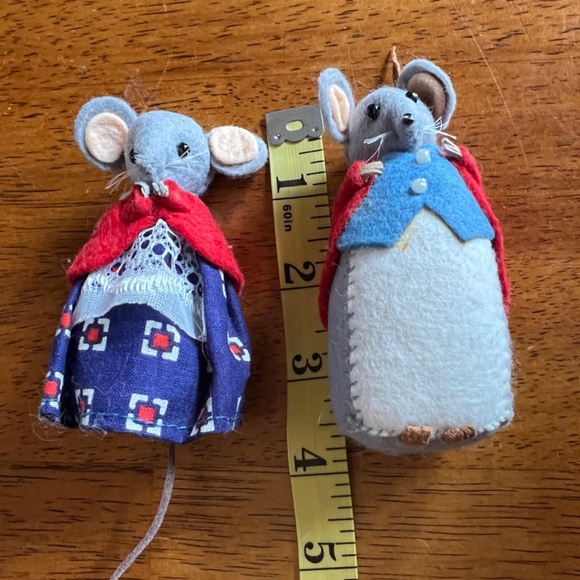 VINTAGE HANDMADE ENGLAND MICE MR & MRS WILLIAM WENSLEYDALE MINIATURES ANAMORPHIC - Picture 9 of 9